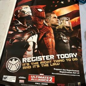 Marvel Alliance NEW poster #2 2009 17.5 x 24 Activision